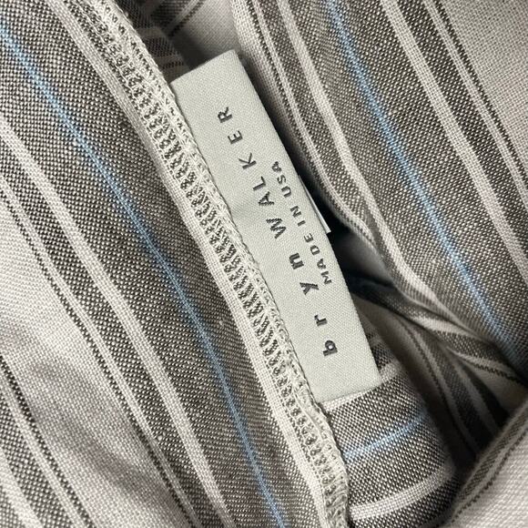 Bryn Walker Cowl Neck Tunic Womens Medium Linen Stripe Lagenlook Quiet Luxury - Picture 4 of 6